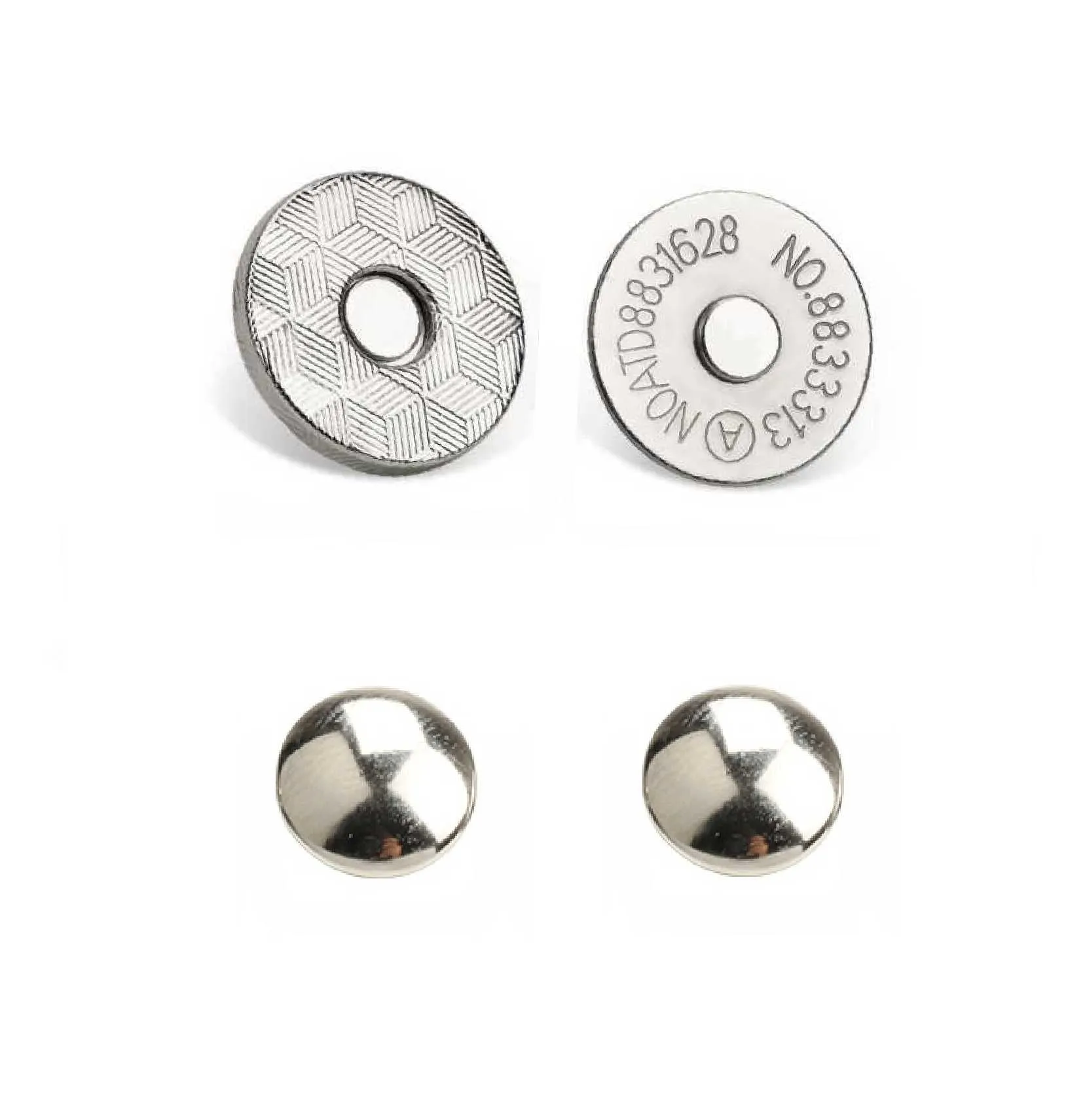14x2mm Double Rivet Magnetic Snaps (50-sets)