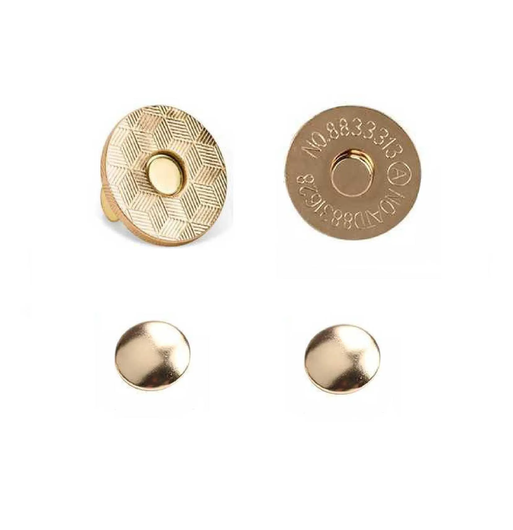 14x2mm Double Rivet Magnetic Snaps (50-sets)