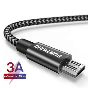 1m 2m 3m Micro USB Cable For Xiaomi Redmi Note 5 Pro 4 Micro USB Charger Cable for Samsung S7 edg