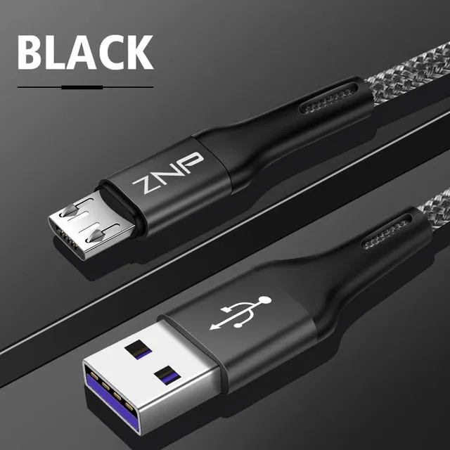 1m 2m Micro USB Data  Cable Fast Charging For Xiaomi Redmi Note 5 Pro ,Samsung S7 Micro Charger
