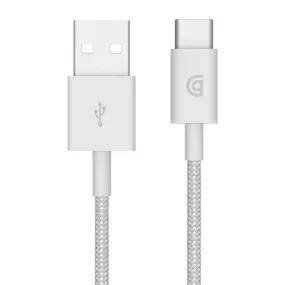 1m Charge/Sync Cable, Braided USB-A to USB-C