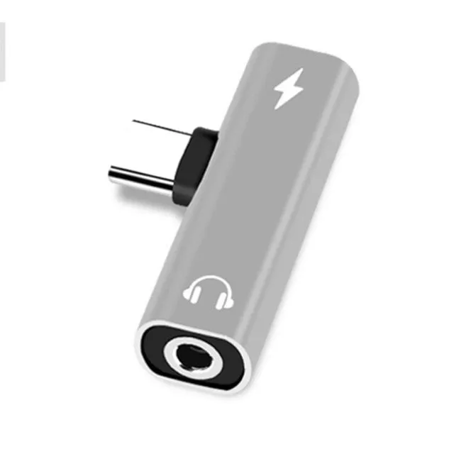 2 In 1 Type C To 3.5mm Jack Earphone Charging Converter USB Type-C Audio Adapter for Xiaomi 6 Huawei P10 Mate 20 Type C Phones