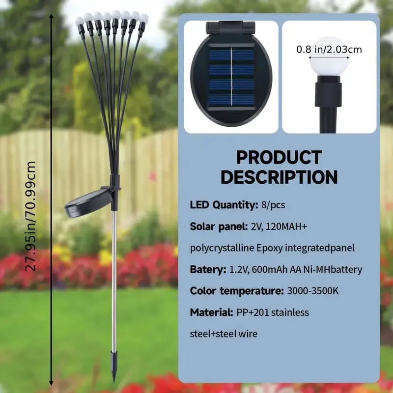 2-Pack: 12-LED Solar Garden Lights