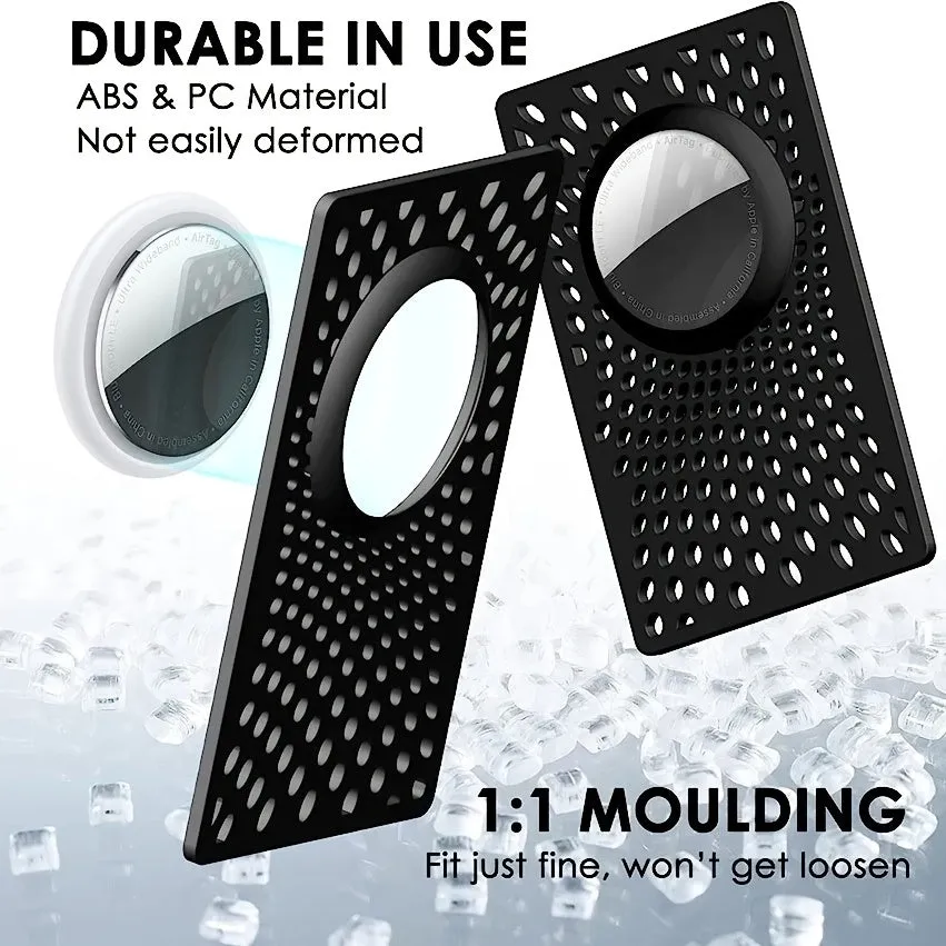 2-Pack Slim Black AirTag Wallet Cases for Men - Apple Compatible, Durable & Stylish Holders