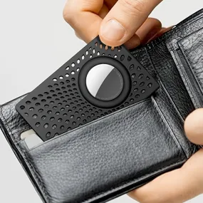 2-Pack Slim Black AirTag Wallet Cases for Men - Apple Compatible, Durable & Stylish Holders