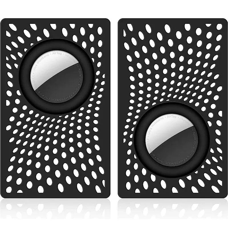 2-Pack Slim Black AirTag Wallet Cases for Men - Apple Compatible, Durable & Stylish Holders