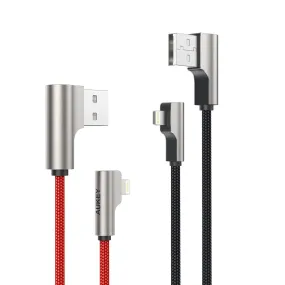 2-Piece: AUKEY 90 Degree Lightning Data Cable