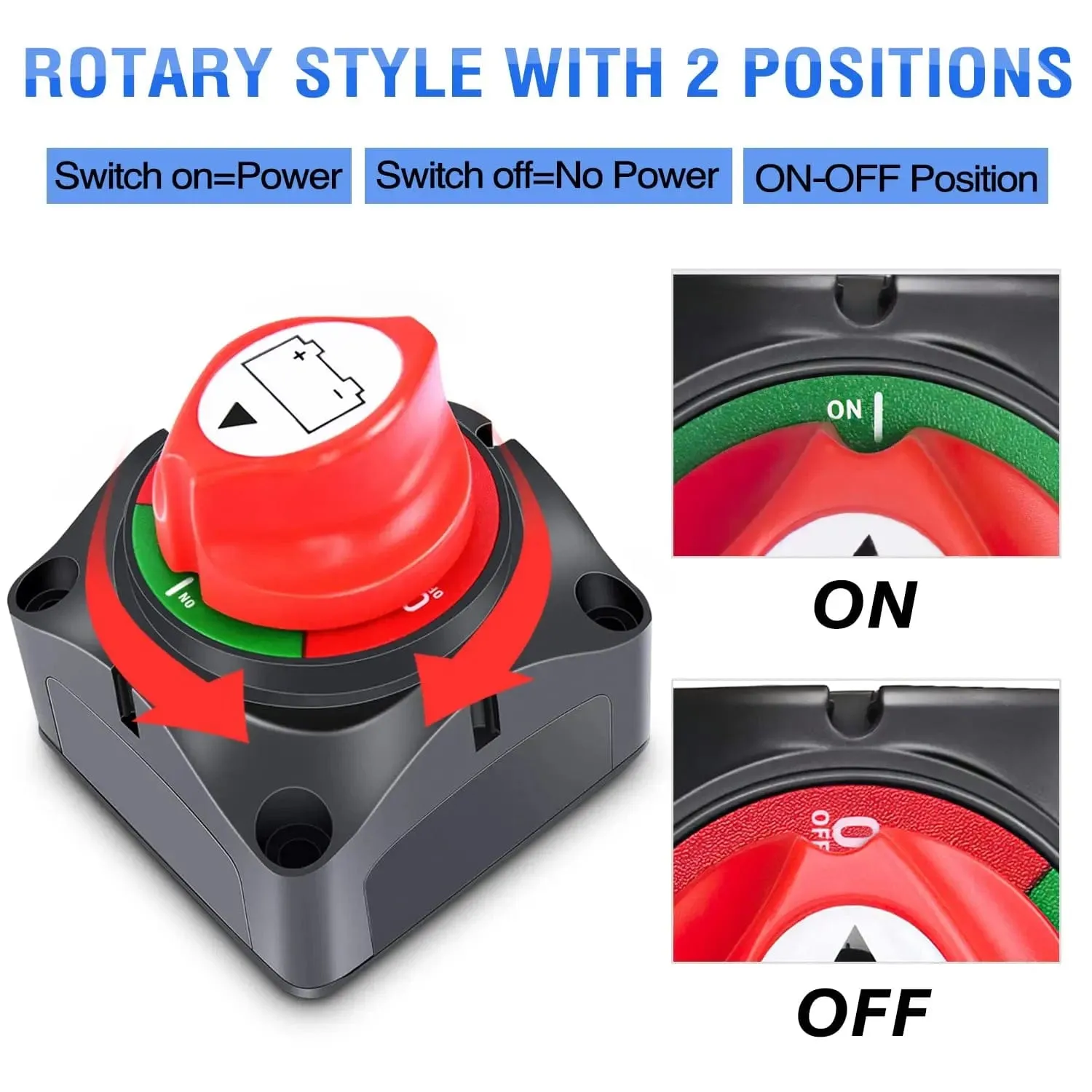 2Pcs 12V-48V DC Battery Disconnect Switch