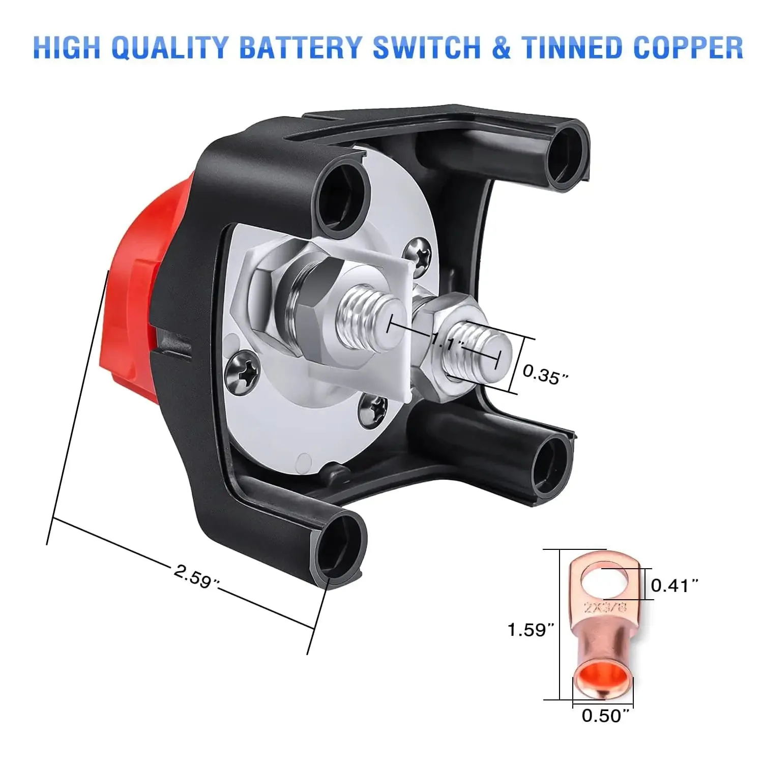 2Pcs 12V-48V DC Battery Disconnect Switch