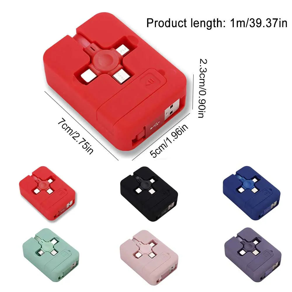 3 in 1 Retractable Cable Roll Fast Charging Cable