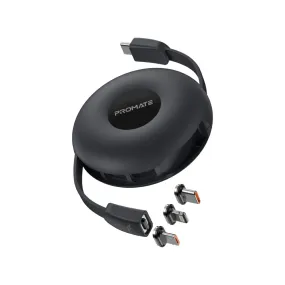 3-in-1 Retractable Magnetic Charging Cable