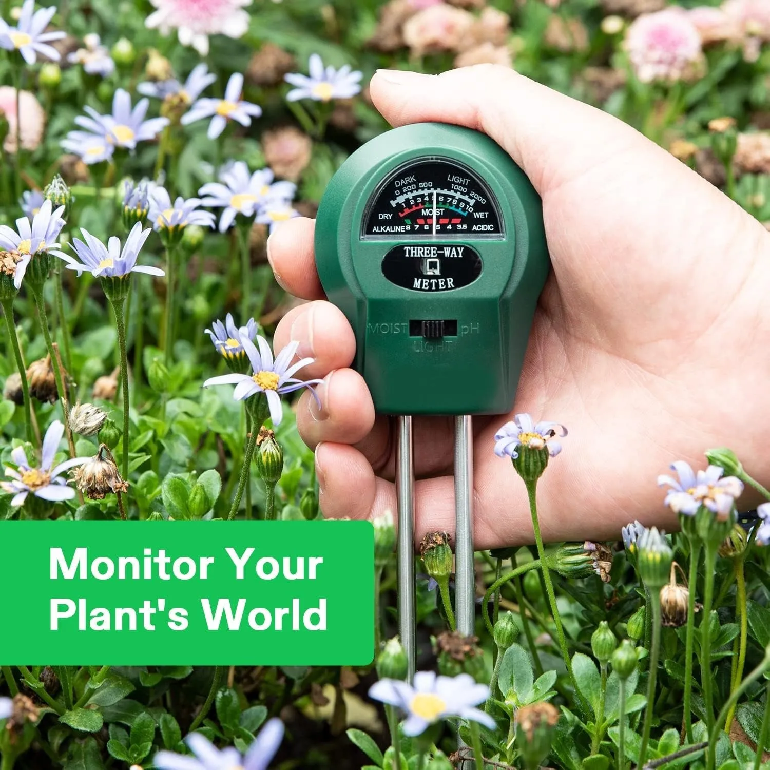 3-in-1 Soil Meter Plant Moisture Light PH Tester Gardening, Farming Indoor & Outdoor Use Bn-link