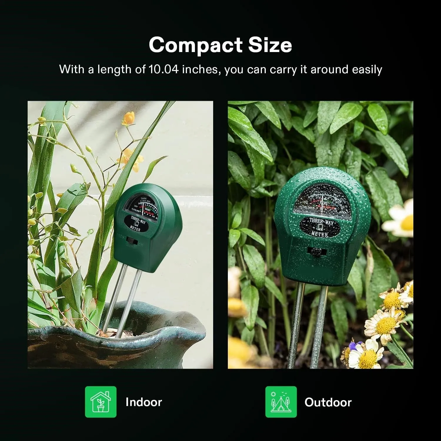 3-in-1 Soil Meter Plant Moisture Light PH Tester Gardening, Farming Indoor & Outdoor Use Bn-link
