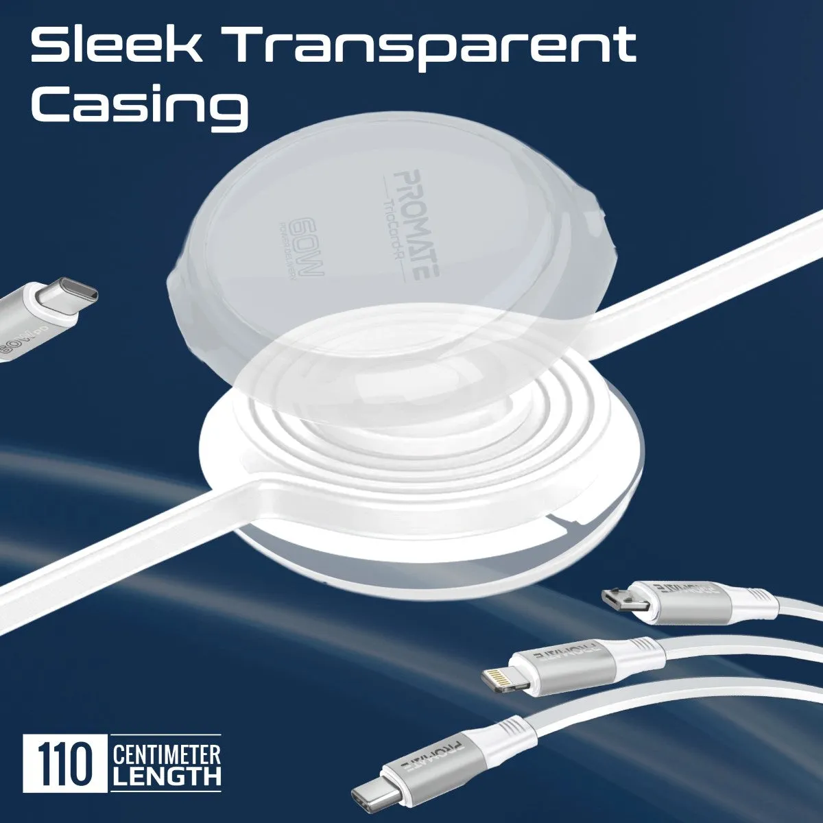 3-in-1 Ultra-Fast Retractable Multi-Connector Cable