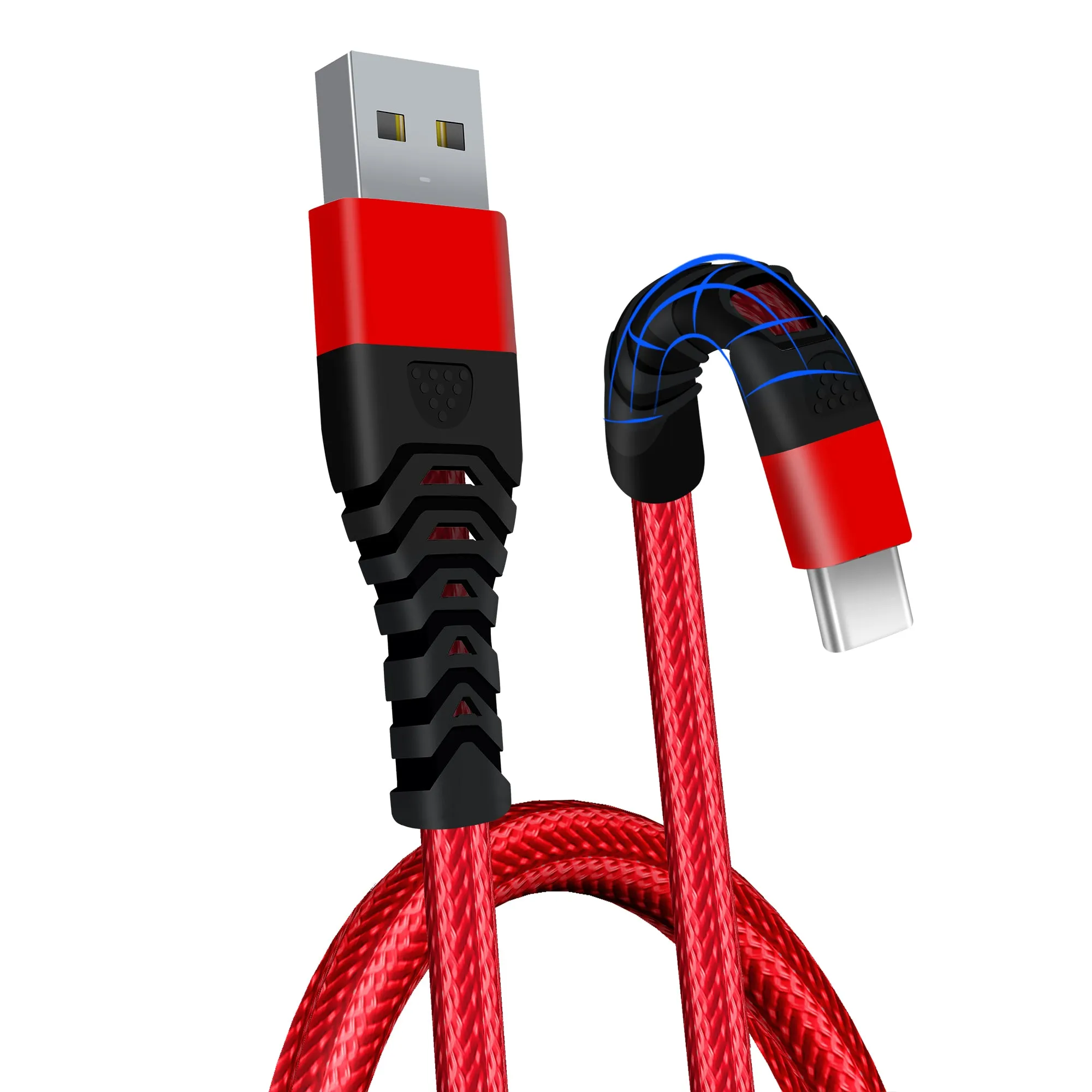 3.0A USB C Cable to USB 2.0 Braided USB Type C Charging Cable