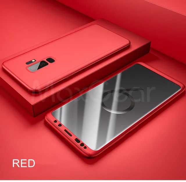 360 Full Protection Case For Samsung Galaxy series Glass Cover