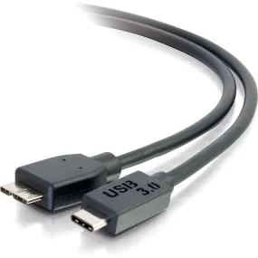 3Ft Usb 3.0 (Usb 3.1 Gen 1) Usb-C To Usb Micro-B Cable M/M - Black