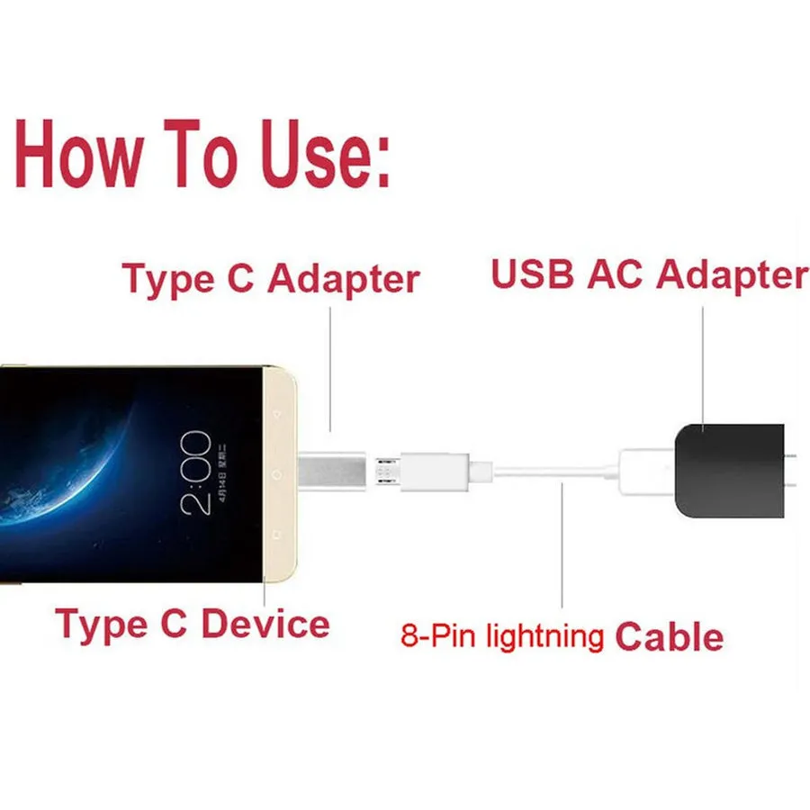 4XEM USB-C MALE TO 8 PIN FEMALE 4XUSBCM8PINFW