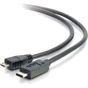 6Ft Usb 2.0 Usb-C To Usb Micro-B Cable M/M - Black