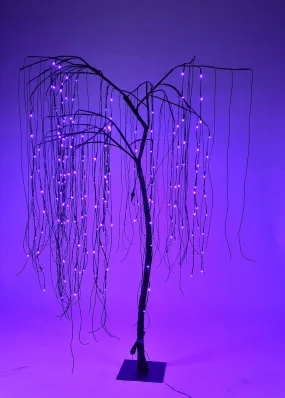 7' Halloween Willow Tree Purple LEDs