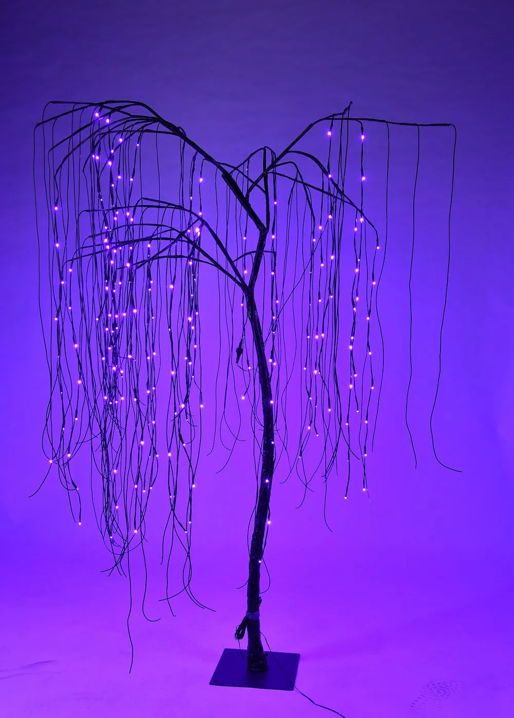 7' Halloween Willow Tree Purple LEDs