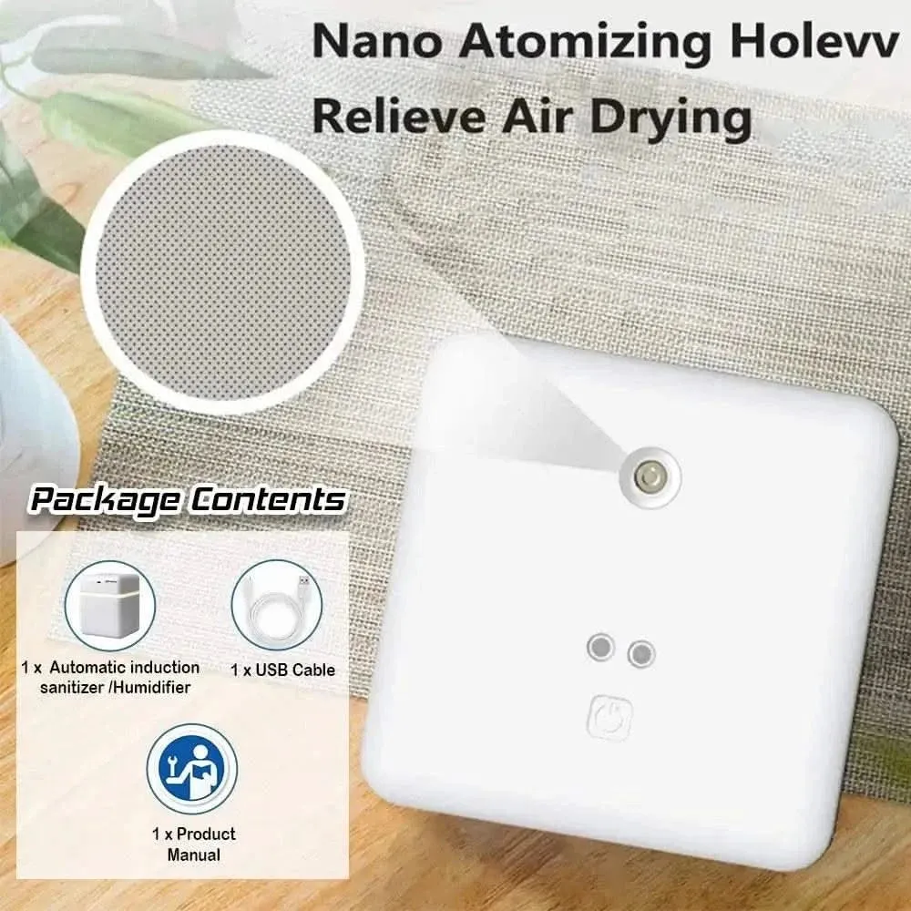 ABS Plastic Automatic Induction Humidifier with IR Sensor Hand sanitizer Dispenser machine(600ML, White)