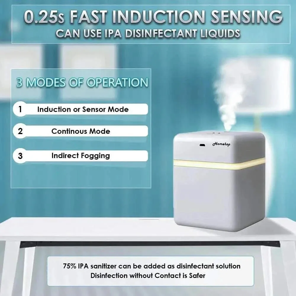 ABS Plastic Automatic Induction Humidifier with IR Sensor Hand sanitizer Dispenser machine(600ML, White)