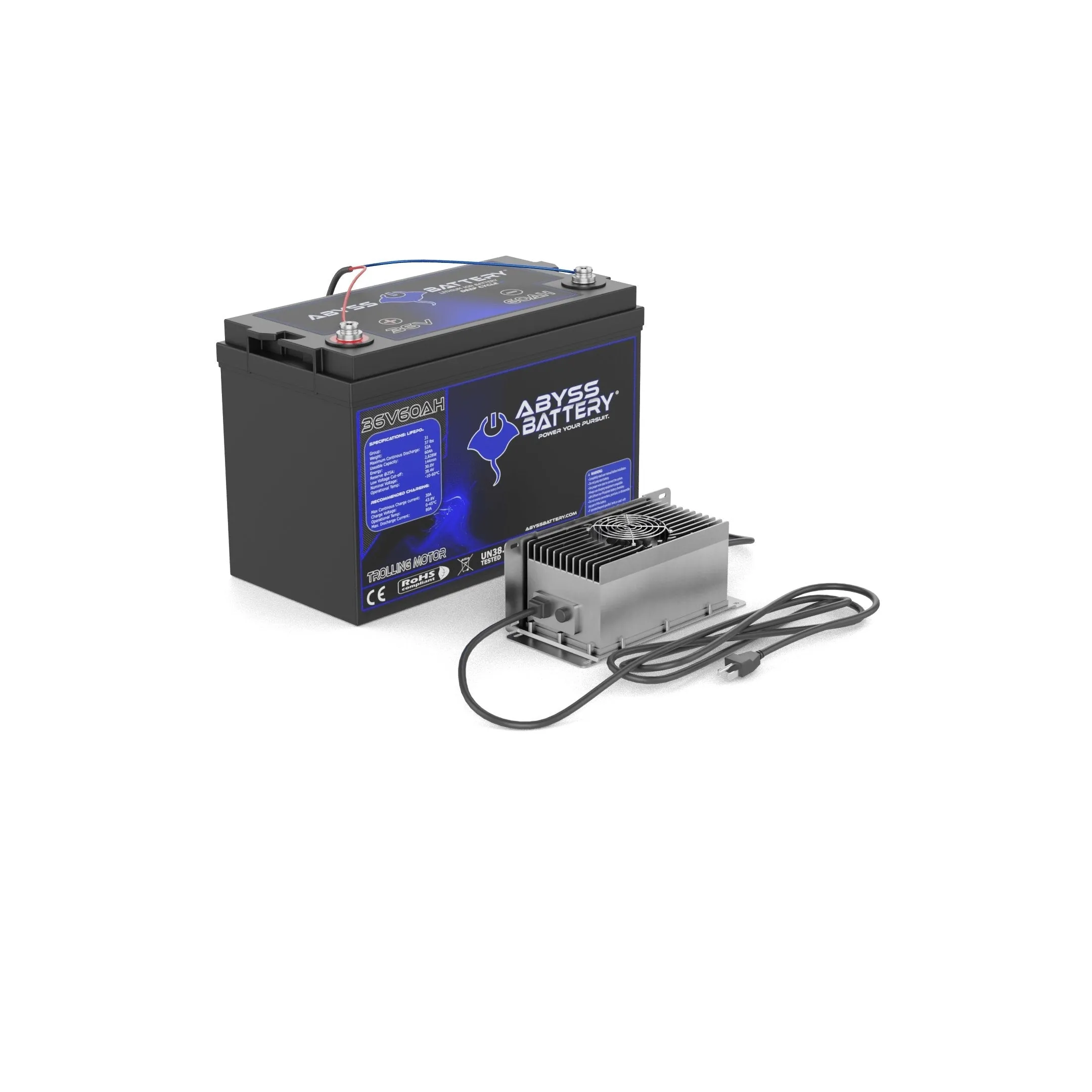 Abyss Battery® 36V 60Ah Lithium Trolling Motor Battery Kit