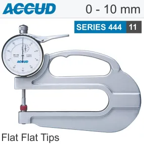 ACCUD THICKNESS GAUGE 10MM 0.02MM ACC. LARGE DEPTH CERAMIC ANVIL 0.01MM GRAD AC444-010-11