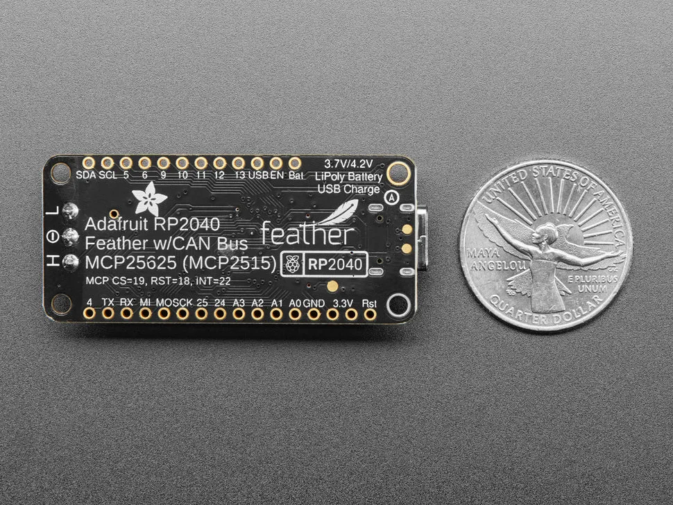 Adafruit RP2040 CAN Bus Feather with MCP2515 CAN Controller (STEMMA QT)