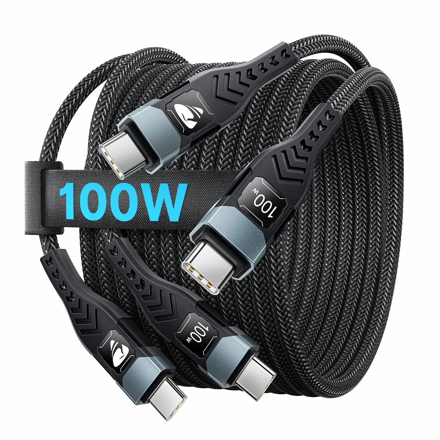 Aioneus USB C Cable 100W USB C to USB C Cable for iPhone 15 (Grey)