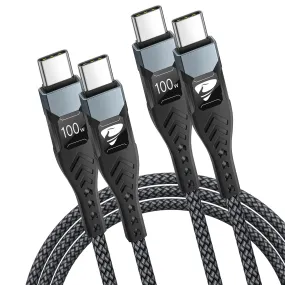 Aioneus USB C Cable 100W USB C to USB C Cable for iPhone 15 (Grey)