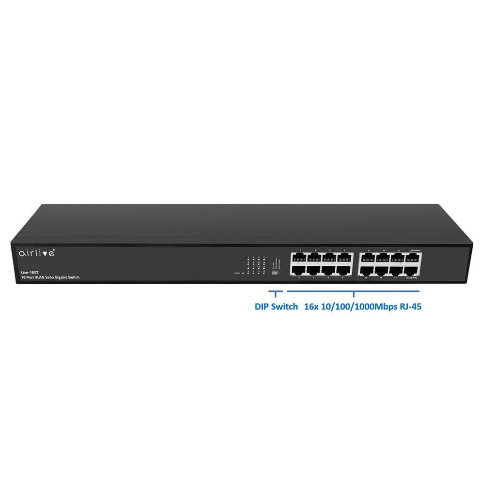 AirLive Live-16GT Unmanaged Desktop Switch 16 Ports 10/100/1000Mbps