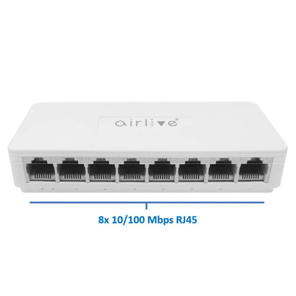 AirLive Live-8E Unmanaged Desktop Switch 8 Ports 10/100Mbps