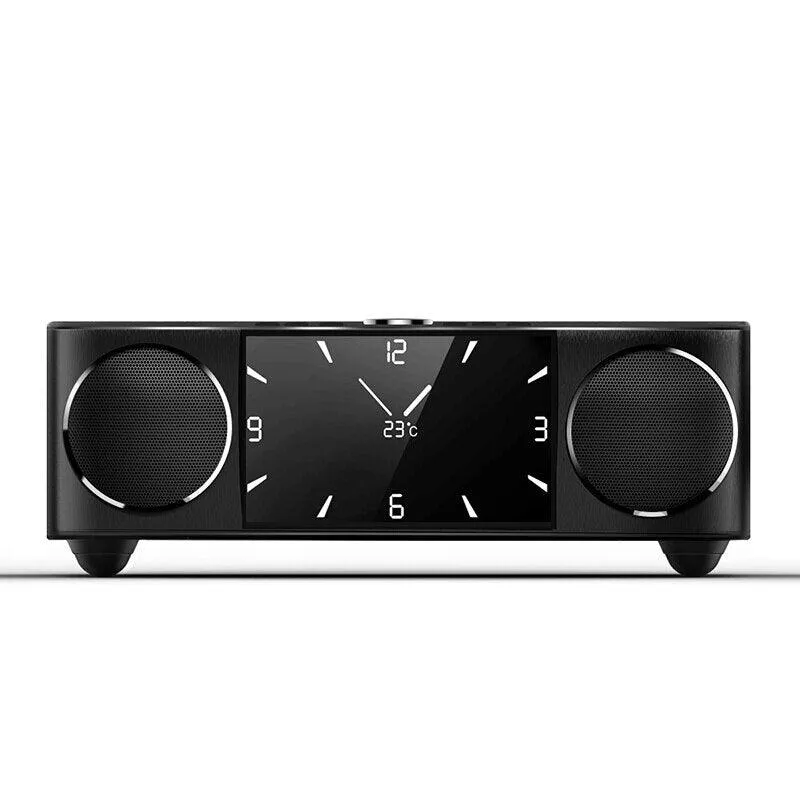 All-in-One Portable Bluetooth Multimedia Hub with Video, LED Screen, Microphone, FM Radio, and Clock