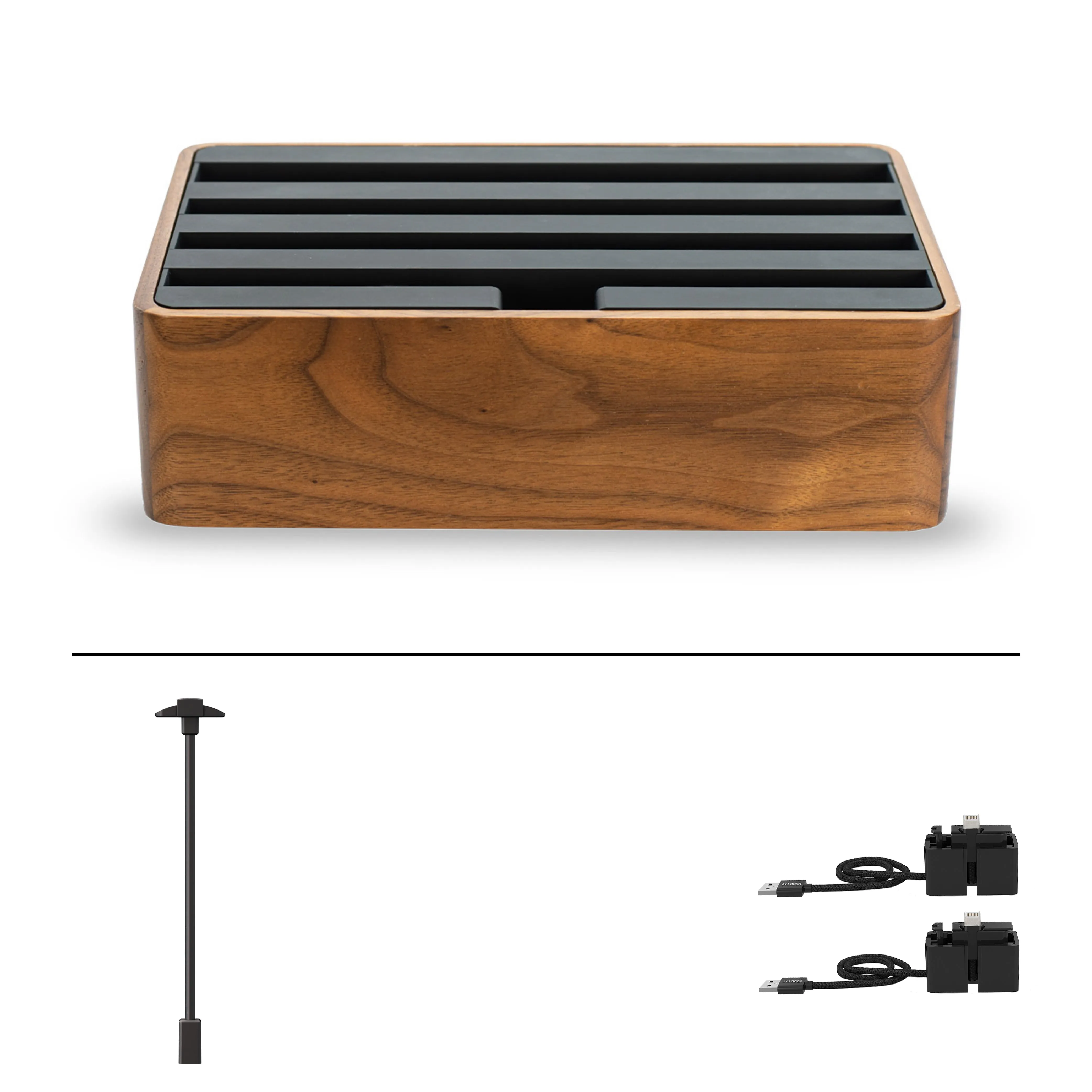 ALLDOCK Walnut and Black MagSafe Package