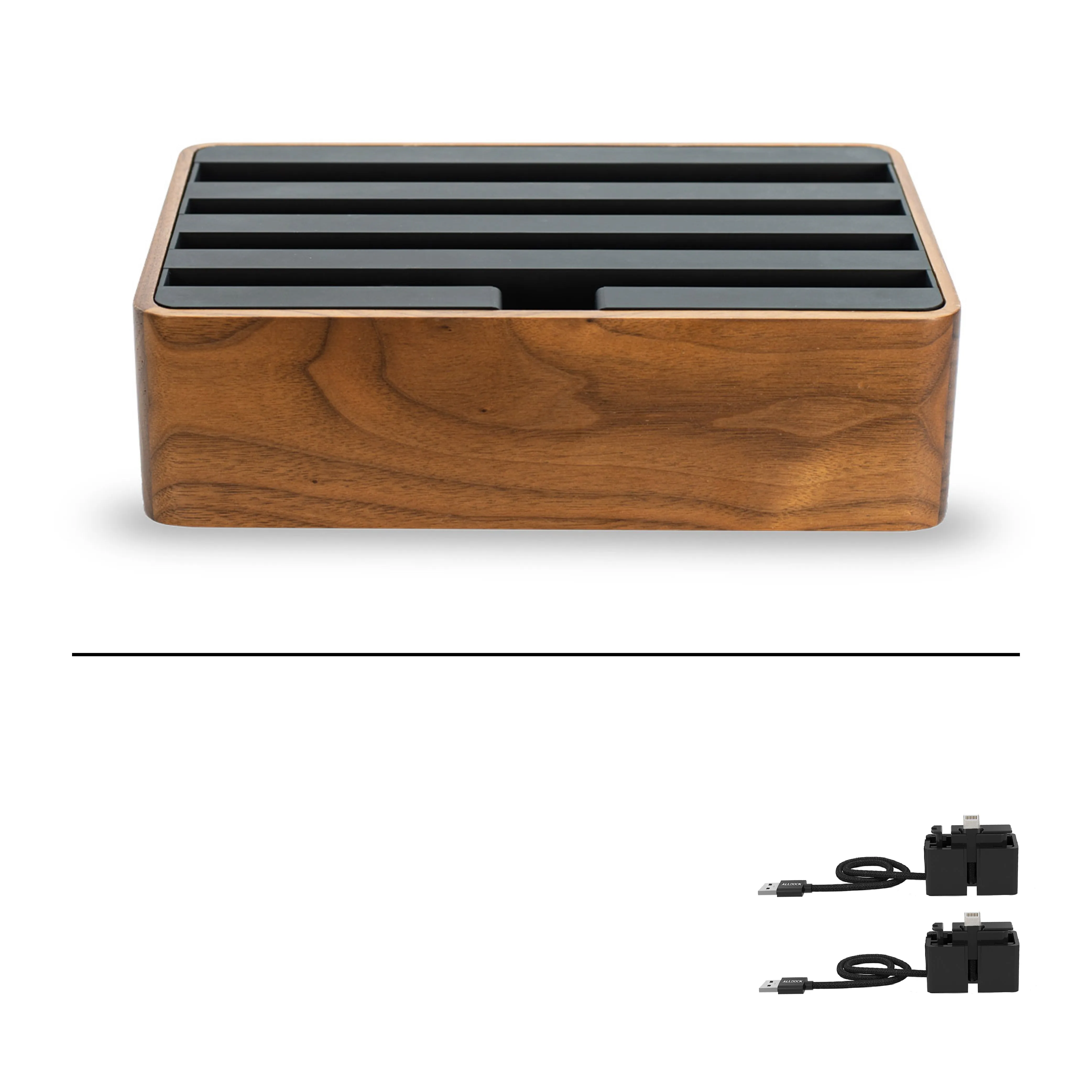 ALLDOCK Walnut and Black MagSafe Package