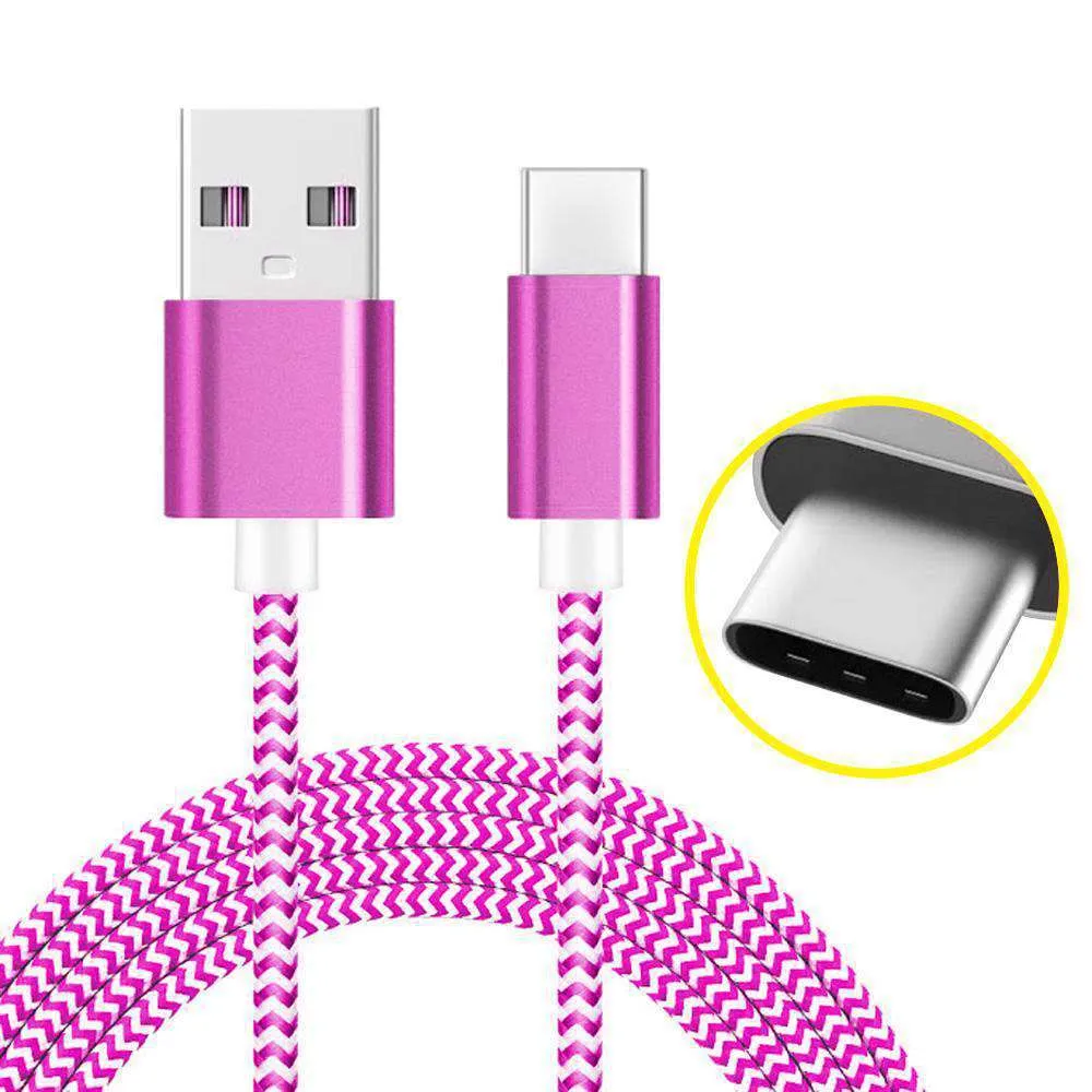 AMZER USB Type C Data Sync Braid Cable (3 Feet/ 1 Meter)