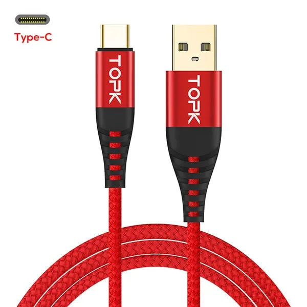 AN42 3A Quick Charge 3.0 USB Type C Cable for Xiaom Redmi Note 7 Fast Charging Type-C Cable for Samsung S9 S10 Plus USB C