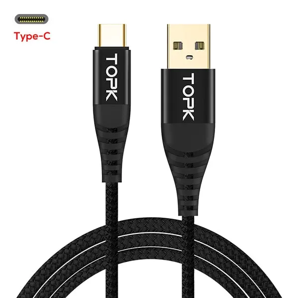 AN42 3A Quick Charge 3.0 USB Type C Cable for Xiaom Redmi Note 7 Fast Charging Type-C Cable for Samsung S9 S10 Plus USB C