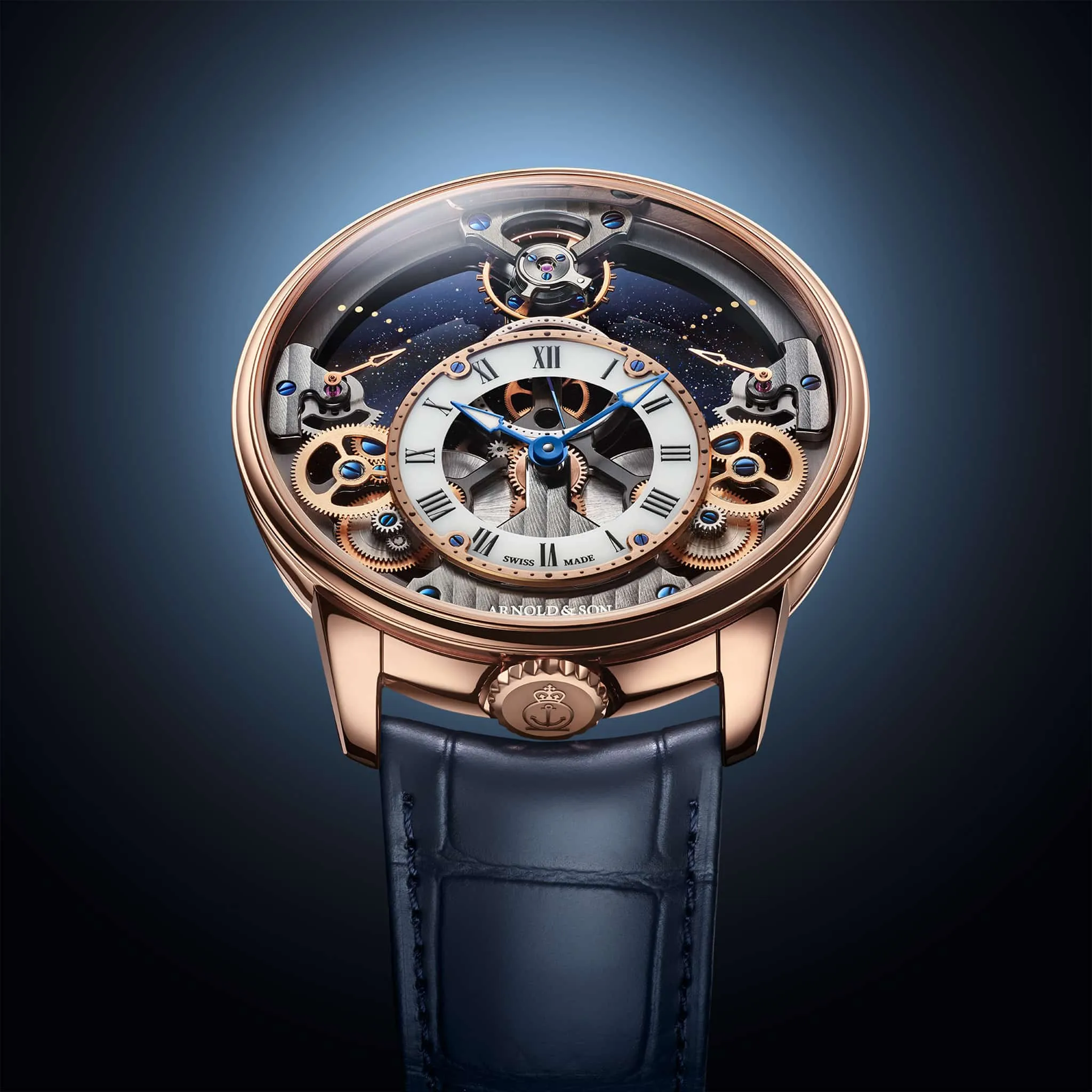 Arnold & Son Time Pyramid 42.5 Red Gold Watch