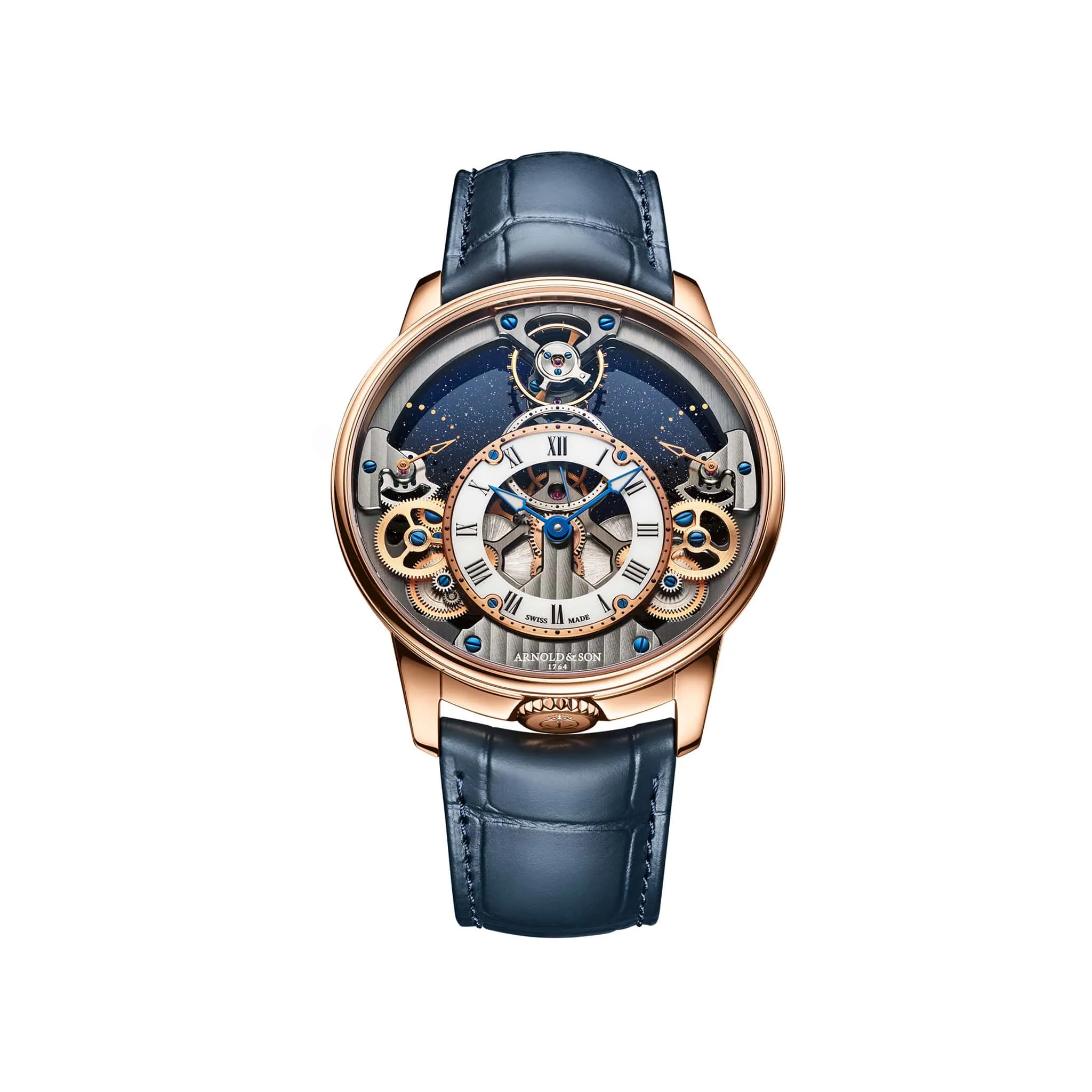 Arnold & Son Time Pyramid 42.5 Red Gold Watch