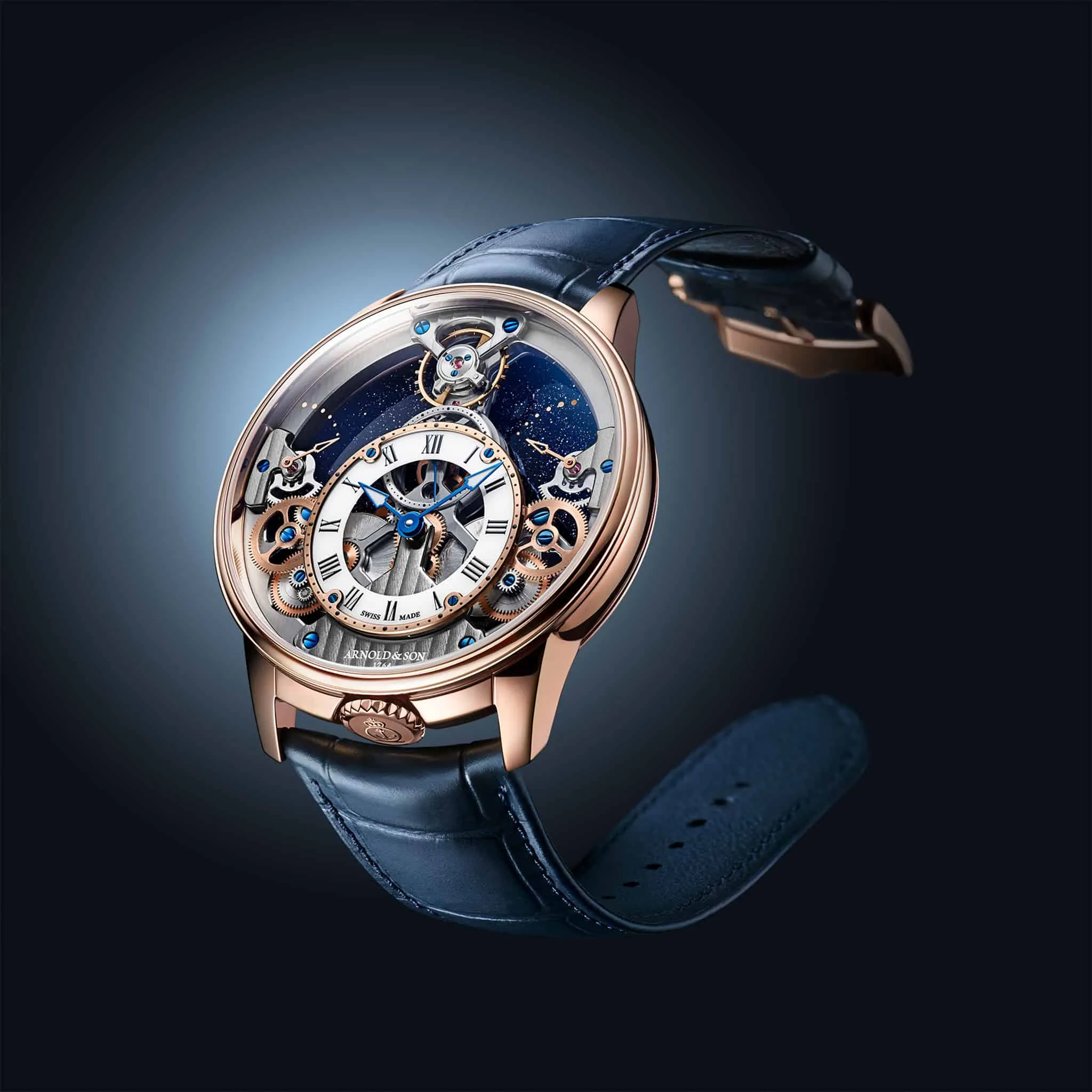 Arnold & Son Time Pyramid 42.5 Red Gold Watch