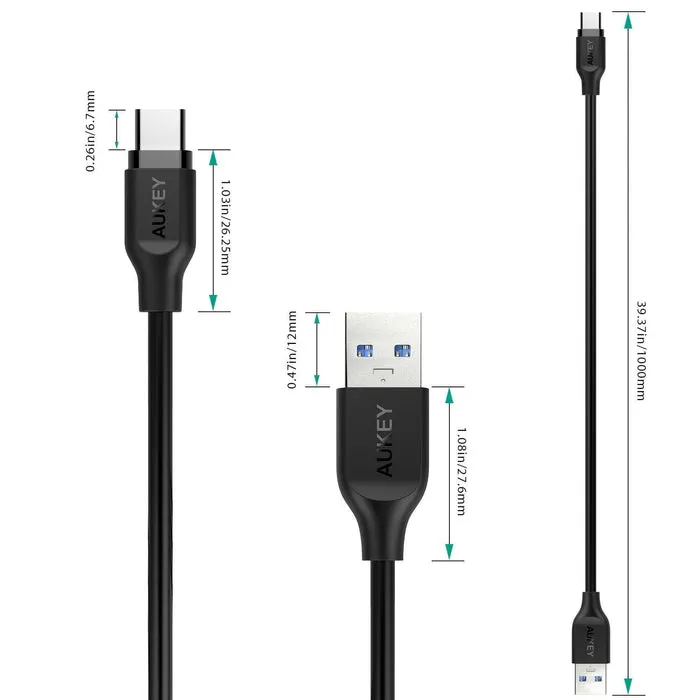 AUKEY CB-CD4S USB C-C NYLON BRAIDED CABLE