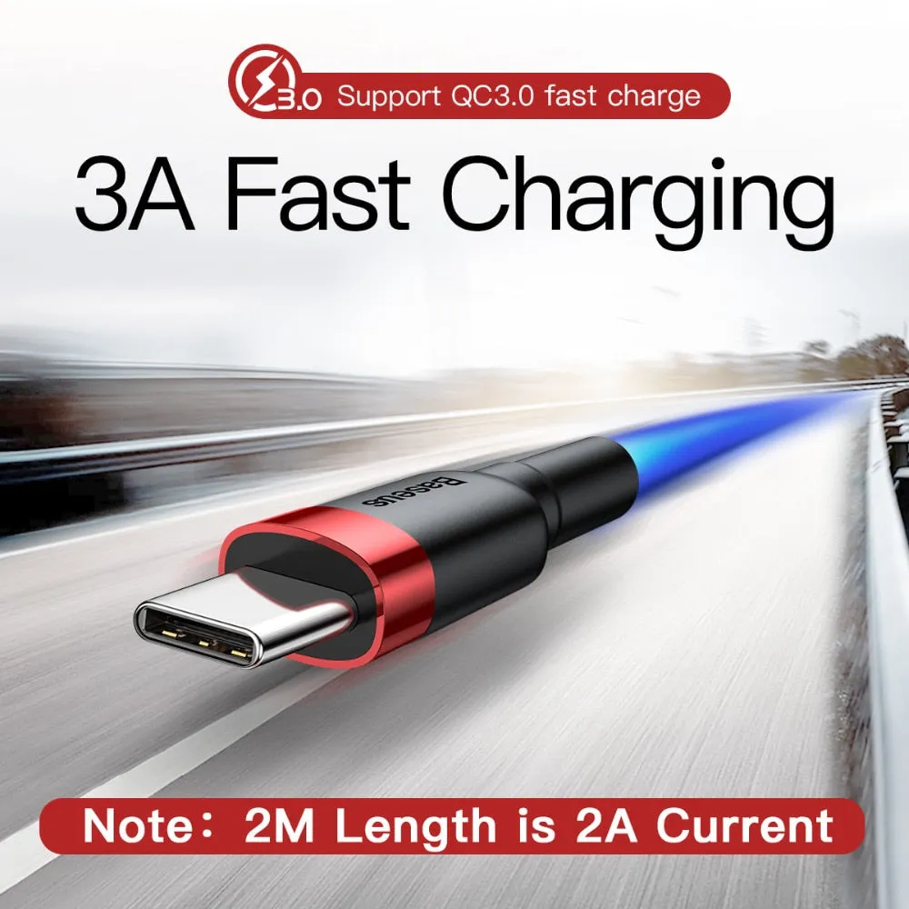 Baseus USB Type C Cable for xiaomi redmi k20 pro USB C Mobile Phone Cable Fast Charging Type C Cable for USB Type-C Devices
