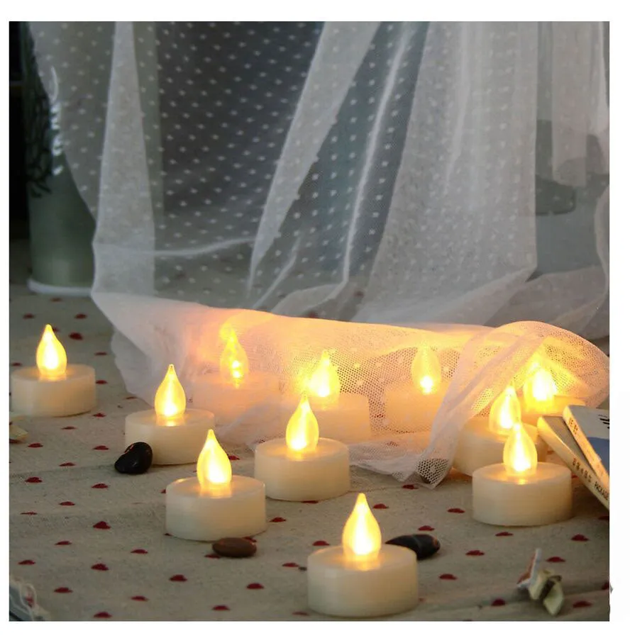 Battery Operated LED Flameless Tea Light Candles w/ Timer Long Lasting (2 Pack)
