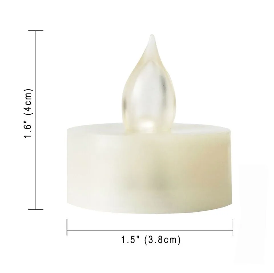 Battery Operated LED Flameless Tea Light Candles w/ Timer Long Lasting (2 Pack)