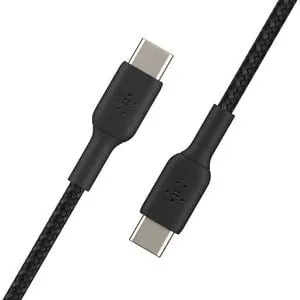 Belkin BoostCharge Braided USB-C to USB-C Cable, 1M USB-C Data Transfer Cable, Black