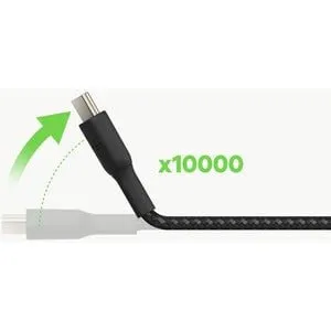 Belkin BoostCharge Braided USB-C to USB-C Cable, 1M USB-C Data Transfer Cable, Black