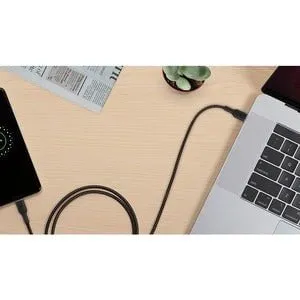 Belkin BoostCharge Braided USB-C to USB-C Cable, 1M USB-C Data Transfer Cable, Black